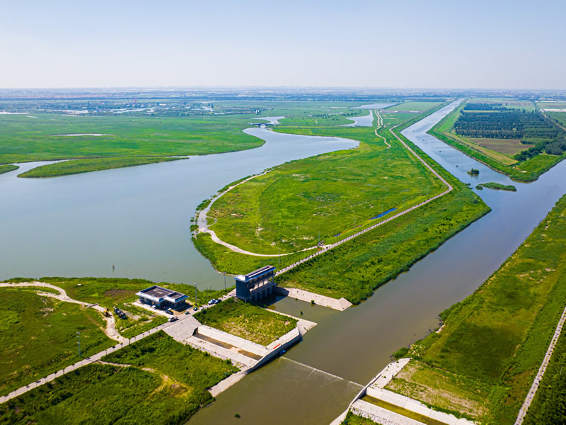 寿光巨淀湖湿地及塌河治理建设实景