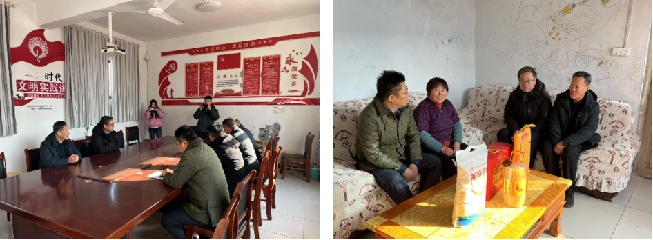 公司总经理李贵清到第一书记帮包村调研指导并走访慰问老党员、困难户